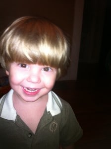 smiling toddler boy